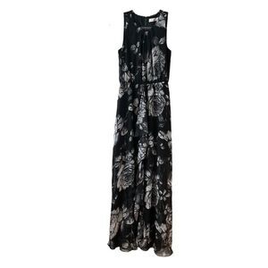 ALI & JAY Black Maxi Dress with White Floral Print